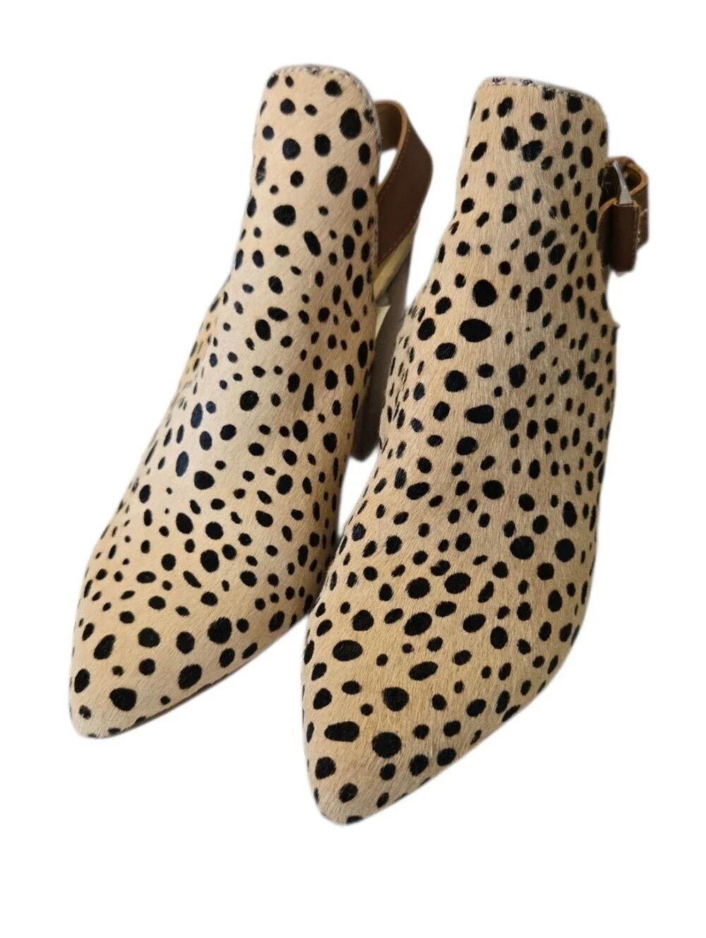 🔥🐆 NIB Dolce Vita “Franky” Leopard Calf Hair Slingback Heels 🐆🔥
